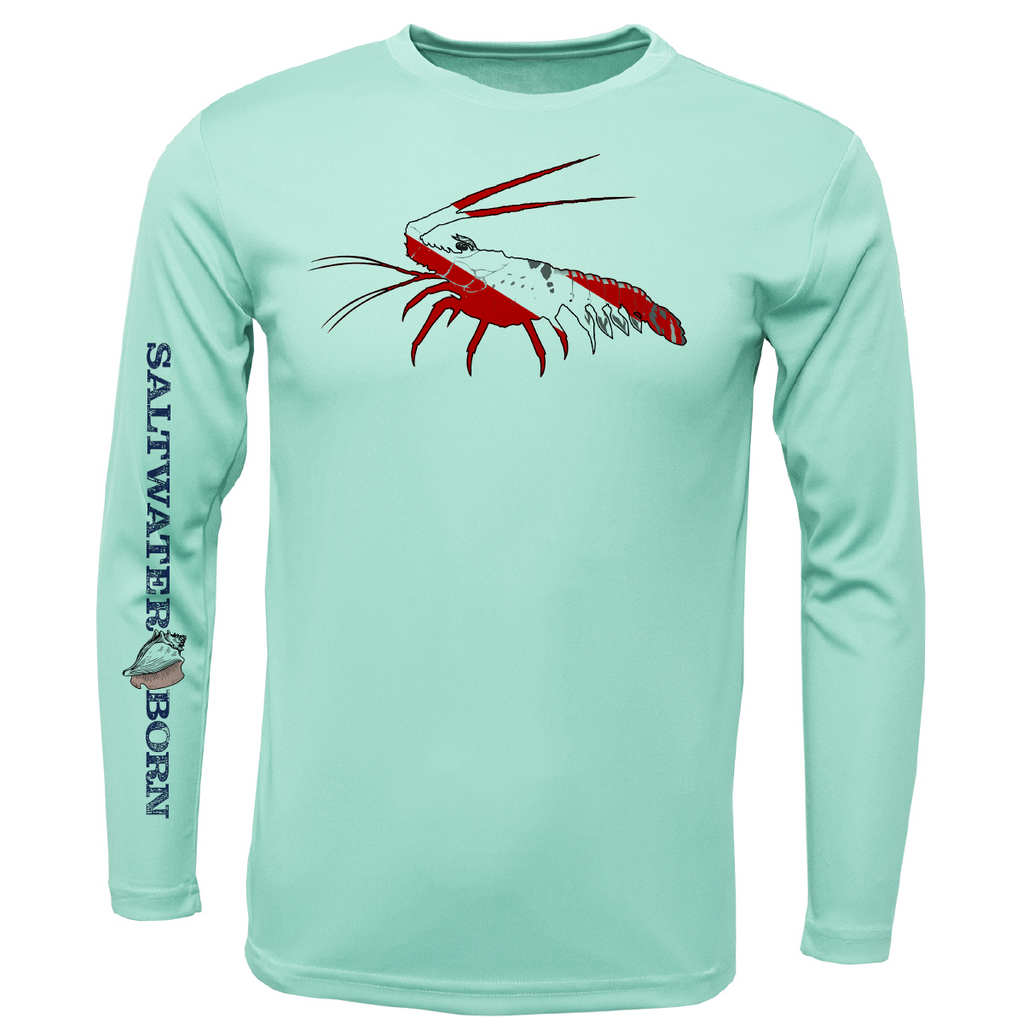 Key West, FL Spiny Lobster Diver Long Sleeve UPF 50+ Dry-Fit Shirt –  Saltwater Born