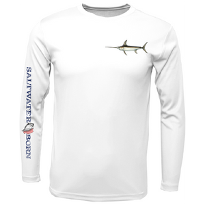 Swordfish on Chest Long Sleeve UPF 50+ Dry-Fit Shirt – Saltwater Born