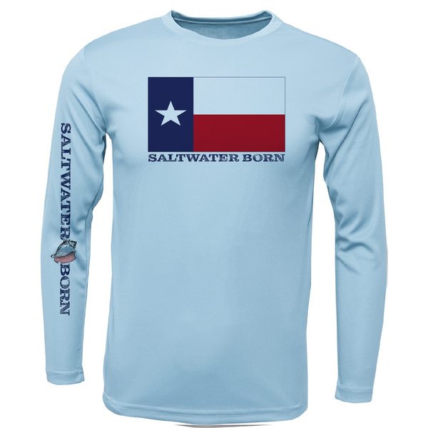 Corpus Christi, TX Flag Long Sleeve UPF 50+ Dry-Fit Shirt