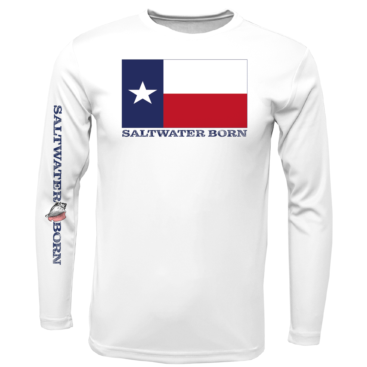 Texas Flag with Corpus Christi Logo Long Sleeve UPF 50+ Dry-Fit Shirt
