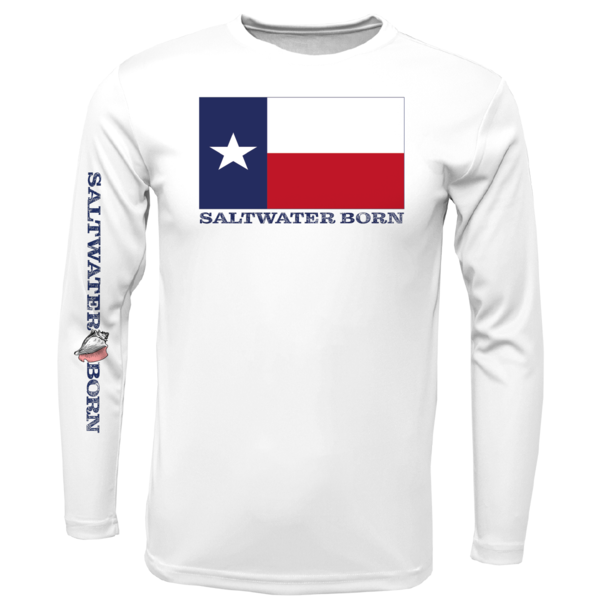 Texas Flag Boy's Long Sleeve UPF 50+ Dry-Fit Shirt