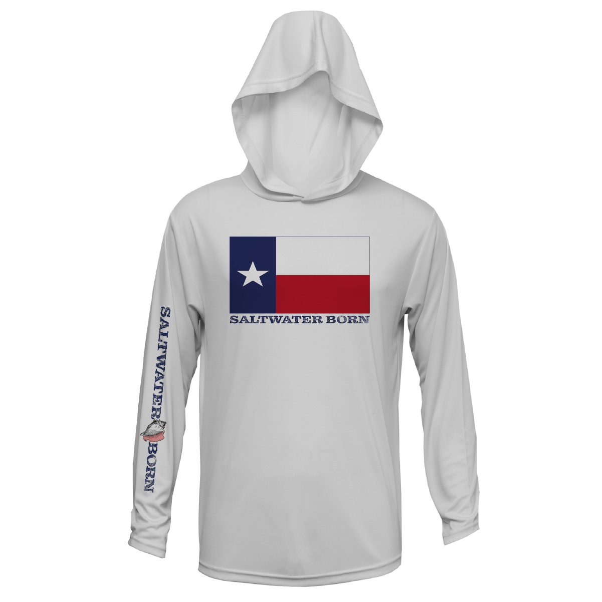 Sudadera con capucha y ajuste seco de manga larga con bandera de Texas UPF 50+
