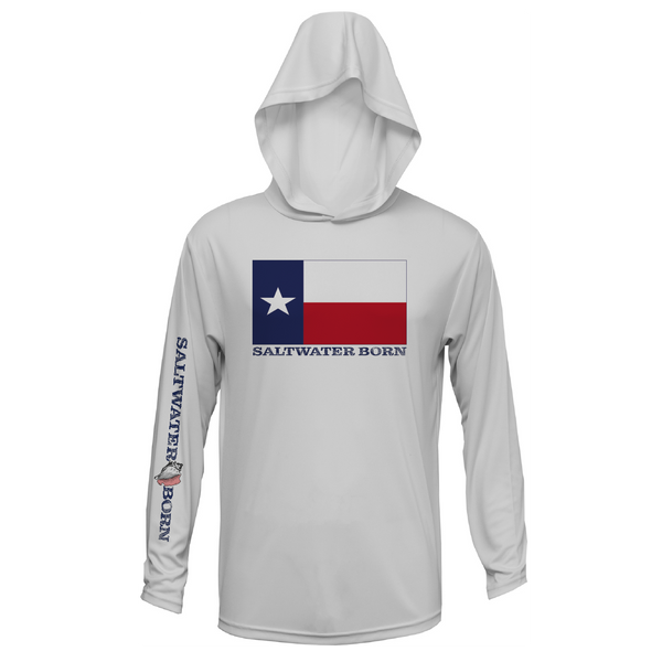 Texas Flag Boys Long Sleeve UPF 50+ Dry-Fit Hoody