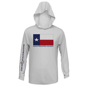 Sudadera con capucha y ajuste seco de manga larga con bandera de Texas UPF 50+