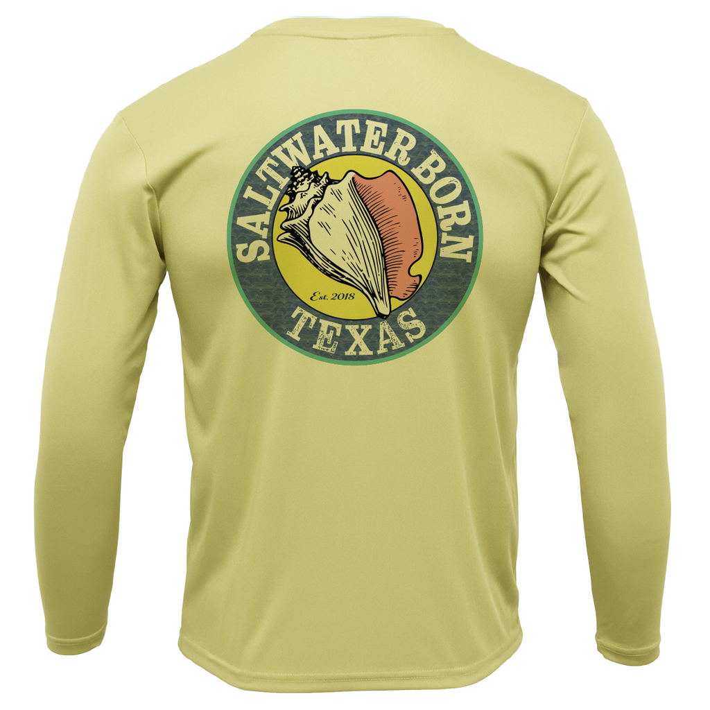 Texas Flag Long Sleeve Performance Fishing Shirts, Custom Texas Fishing Hooks Shirts for Men - IPH1891, Kid Long Sleeves UPF / S