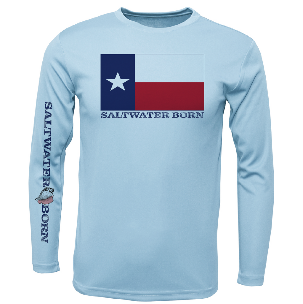 Texas Flag Long Sleeve UPF 50+ Dry-Fit Shirt – Saltwater Born