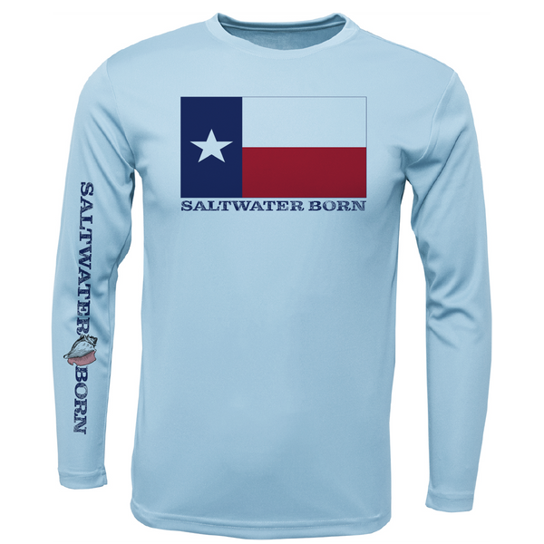 Camisa de manga larga con bandera de Texas UPF 50+ Dry-Fit
