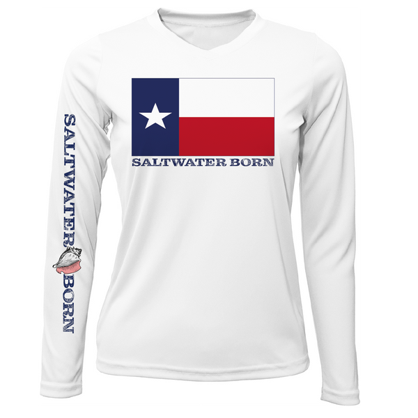 Camisa de manga larga con bandera de Texas UPF 50+ Dry-Fit