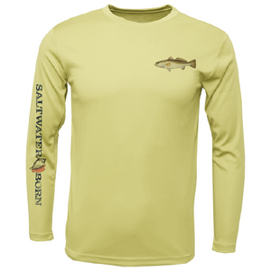 Trout on Chest Long Sleeve UPF 50+ Dry-Fit Shirt – Saltwater Born