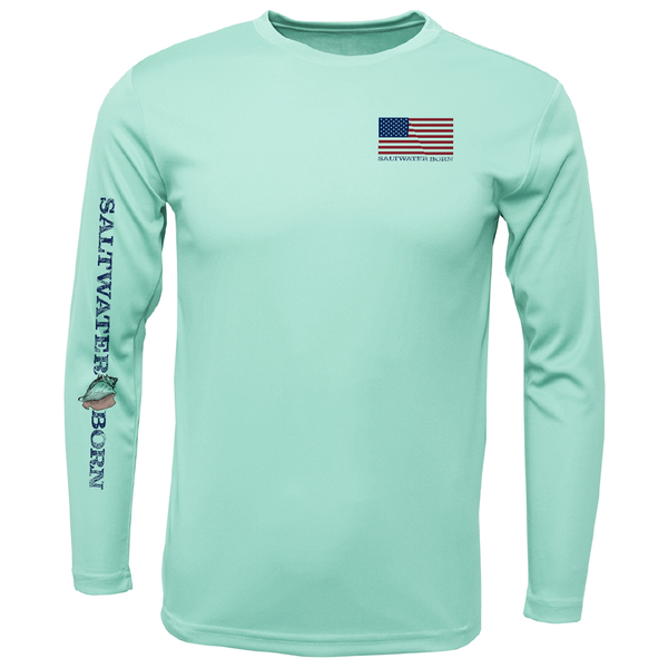 Camisa de manga larga con ajuste seco UPF 50+ de camarones Jumbo Gulf de EE. UU.