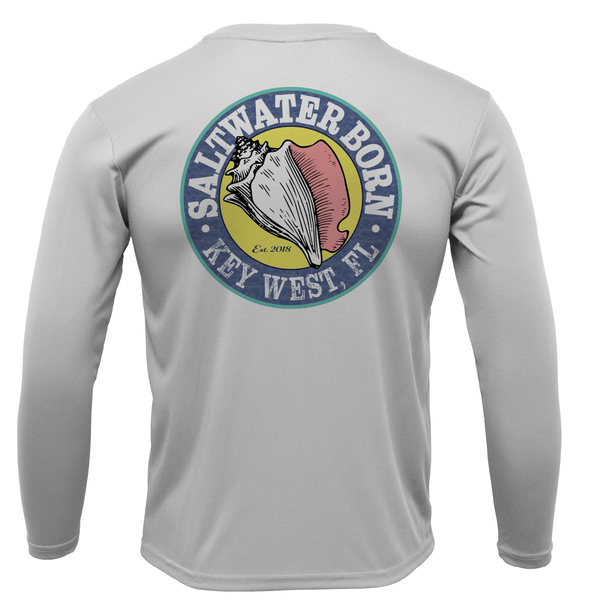 Key West, FL Saltwater Born Boy's Long-Sleeve UPF 50+ Dry-Fit Shirt