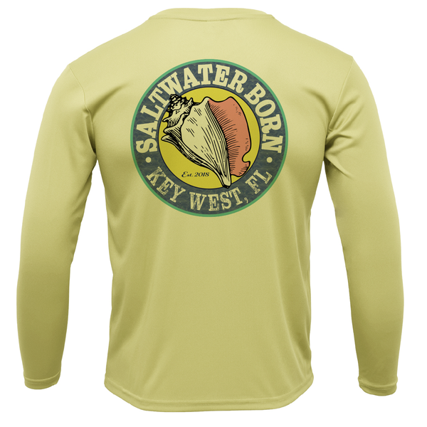Green and Gold Long Sleeve UPF 50+ Dry-Fit Shirt