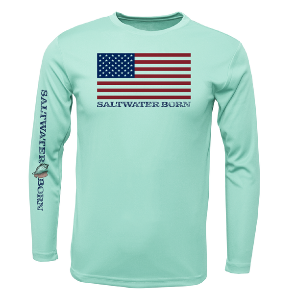 USA Born Boys Long-Sleeve UPF 50+ Dry-Fit Shirt