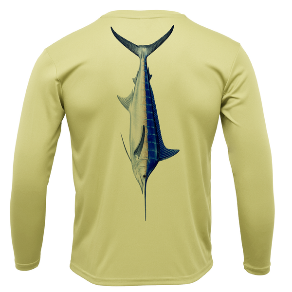 Camisa de manga larga con ajuste seco UPF 50+ de USA Blue Marlin