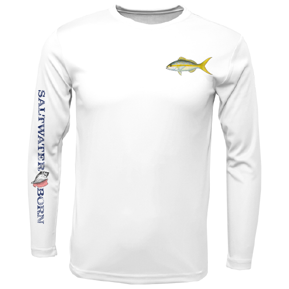 Yellowtail on Chest Long Sleeve UPF 50+ Dry-Fit Shirt