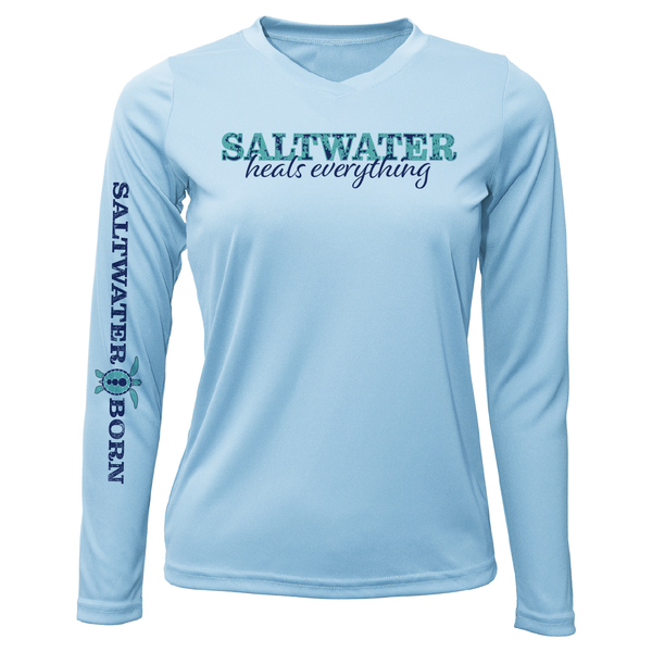 Camisa de manga larga con ajuste seco UPF 50+ Saltwater Heals Everything  de Siesta Key