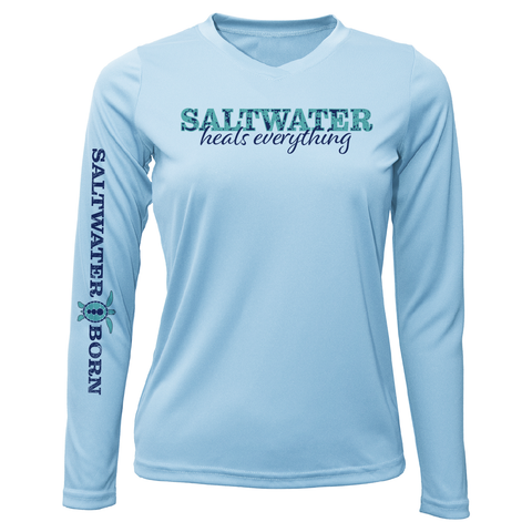 Siesta Key "Saltwater Heals Everything" Long Sleeve UPF 50+ Dry-Fit Shirt