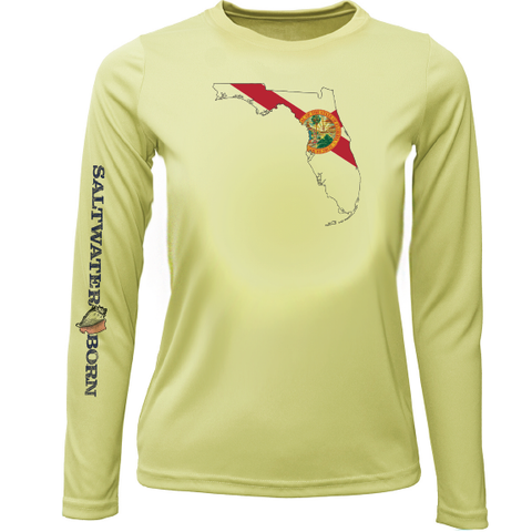 Key West, FL State of Florida Girl's Long Sleeve UPF 50+ Dry-Fit Shirt