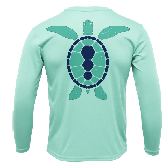 Key West Turtle Camisa de manga larga para niños UPF 50+ Dry-Fit