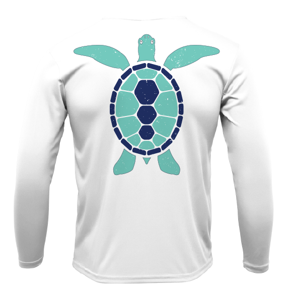 Siesta Key, FL Turtle Long Sleeve UPF 50+ Dry-Fit Shirt