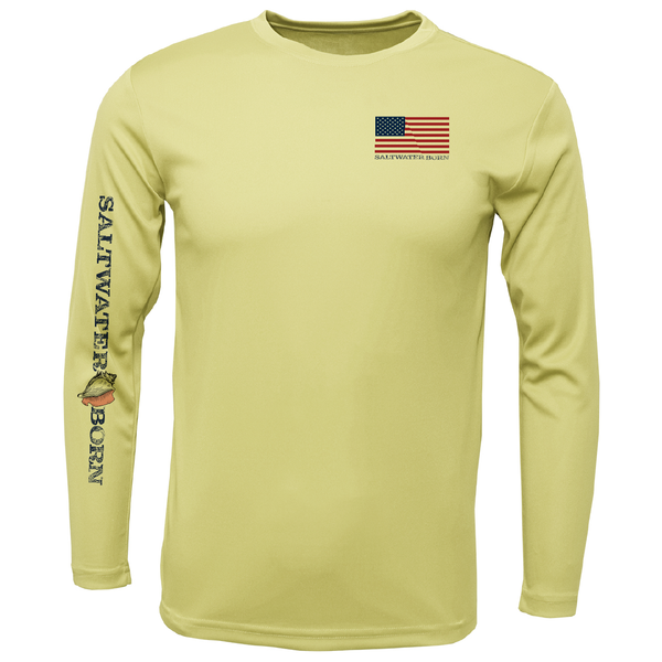 USA Yellowtail Long Sleeve UPF 50+ Dry-Fit Shirt